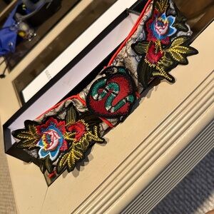 Gucci Floral Embroidered Hairband - Red, Green, Yellow
